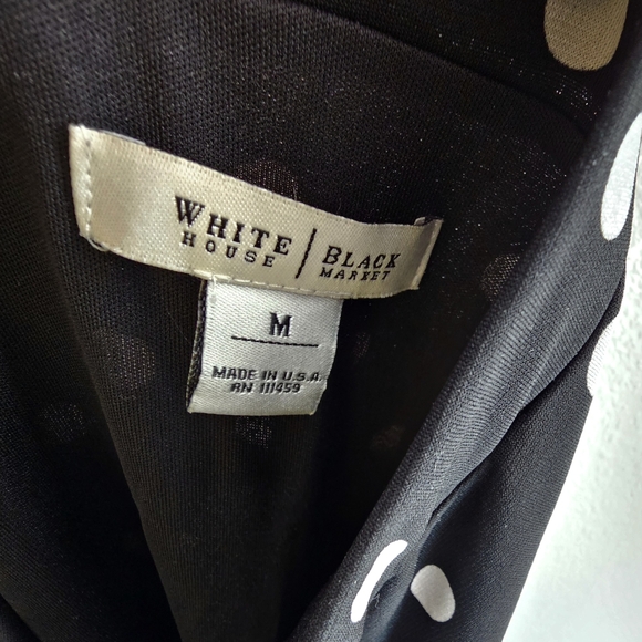 White House Black Market strapless polka dot dress size M - Picture 2 of 3